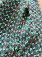Tanvi Kedia x Anthropologie Silk Shirt Dress – M – Geometric Blue Green Pockets