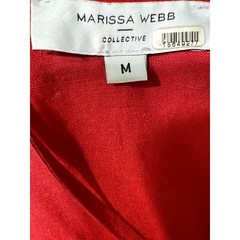 Marissa Webb Collective Red Off Shoulder Ruffle Dress Tie Waist Medium