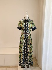 Alemais Amaliena Curled Grass Pattern Shirt Skirt
