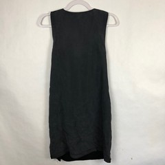 Womens Dress Size S Small Silk Viscose Black Draped Embellished Edun Sleeveless