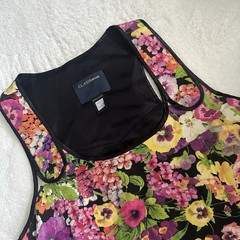 CLASS Roberto Cavalli Floral Dress IT 40 UK 8 Silk Linen Designer Mini Festival