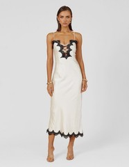 NWT Runaway The Label Nuli Midi Dress Formal Ivory Sm