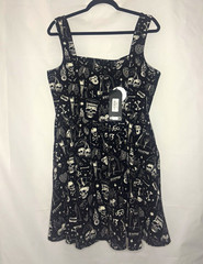 Killstar Flipped Mini Dress [Black/White]- L