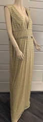 Mac Duggal 5625 Beaded Cap Sleeve V Neck Column Gown-Size 14 (LK#1190 A)