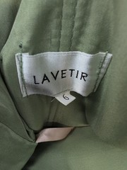 Lavetir Off The Shoulder Side Split Ruched Sheath Long Dress Size 6 Olive Green