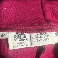 womens M dress Emotions wool dress Dark Pink straight highneck pullover vintage