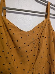 Old Navy Poka Dot Smocked Back Spaghetti Strap Fit & Flare Mini Dress Sz XL