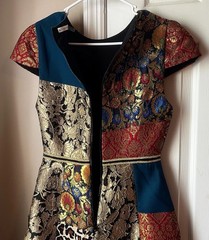 Alice + Olivia Rapunzel Patchwork Fit & Flare Mini Dress. Women’s 4. EUC
