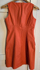 Michael Michael Kors Womens 2 Coral Orange Sheath Dress Cotton Sleeveless Pocket