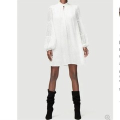 FRAME Metallic Dot Sheer Ruffle Long Sleeve graduation day time wedding guest