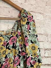 Papaya Maxi Dress Womens 14 Floral Puff Sleeve Square Neck Full Length Prairie