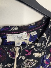 Fat Face UK 12 NWT Annie Inspirit Floral Dress Black Pockets Long Sleeve RRP £65