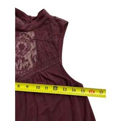 American Eagle Outfitters Maroon A Line Lace Mini/Short Dress Size XS (37-61)