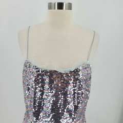 The East Order Cheyney Sequin Thin Strap Mini Dress Size Pastel Large NWOT $160