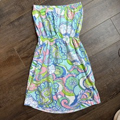 Lilly Pulitzer Windsor Strapless Dress Multi Conch Republic Size XS