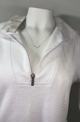 Tommy Bahama LARGE Tobago Bay Half-Zip Short-Sleeve Dress In Coconut NEW ($139)