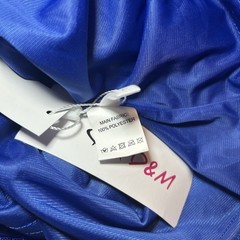 NWT D&M Spaghetti Strap Blue Sequin Mini Dress Size L Y2K Holiday Party Cocktail