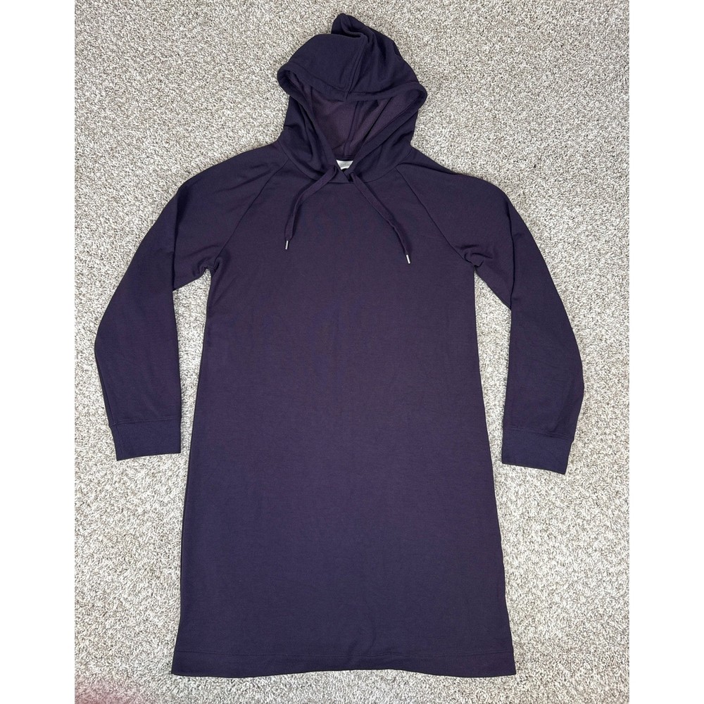 J Jill Fit Hoodie Dress Womens Medium Dark Purple Modal Blend Athleisure