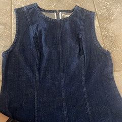 Abercombie & Fitch Blue Denim Dress Size: XL