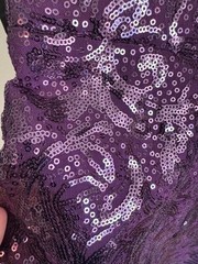 Purple Sequin Party Dress ✨ BCBGMaxAzria | Night Out Glam w/ Peek-A-Boo Plunge