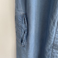 Thread & Supply Lyocell Chambray Sleeveless Button Front Summer Life Dress Sz M