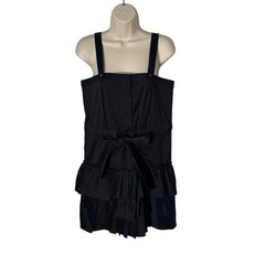 Cynthia Steffe Black Tiered Ruffle Mini Dress Cotton Blend Size 6