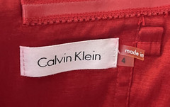 Calvin Klein Womans Mini Dress Red Solid 4 Polyester Blend Tube Top Zip