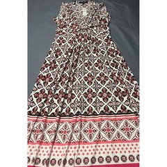 NWT White House Black Market Twist Front Maxi Dress M Pink Black $140 WHBM