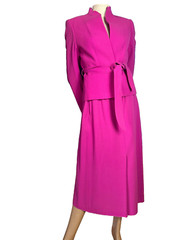 Impression Karl Lagerfeld Couture Costume Jacket Skirt Pink 36 38 Vintage