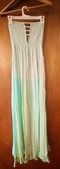 Stunning Tiare Hawaii « Flynn » Ocean Ombre Blue Maxi Dress M/L