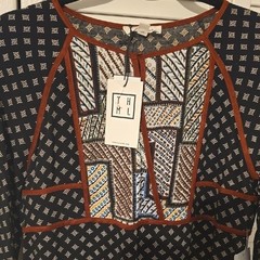THML Patchwork Boho Dress | Bell Sleeve | NWT | Size S