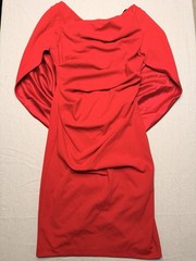 Betsy Adam’s Dress W/ Tags – Size 6 Red – sleeves Connect – Retail $199 -SKU#03