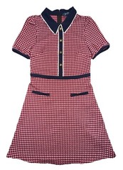 ModCloth Knit Retro Scholastic Classic Collared Mini Dress Size Small