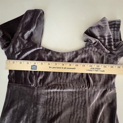Mauve Gret Crushed Velvet Babydoll Dress Short Sleeve Mini Loveriche Romantic