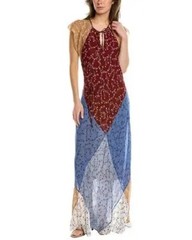 Rag & Bone Sam Patchwork Maxi Dress Festival Boho Chic Country Womens XS