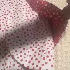 Vtg Raul Blanco Dress Flounce Sz 6 Red/white Polka Dot Ruffle Buttons 80s