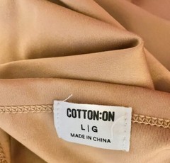 Cotton-On Women’s Camel Color Beige Backless Sustainable Dress Sexy Lg Nwt