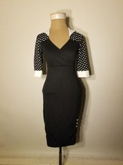Viwenni Polkadot Pinup Bodycon Pencil Dress Size Small