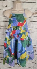 Anthropologie Ruffled Seaside Mini Dress XXS Strappy Criss Cross Back Cotton