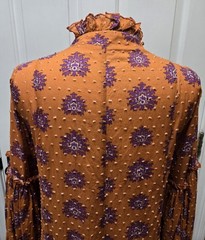 Kleid for Her Agatha Long Sleeve Mini Dress, Flower Orange, Size Large