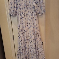LOVESHACKFANCY X TARGET~GEMMA PUFF SLEEVE DRESS~SZ L~NWT