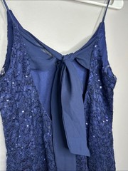 Crystal Doll Navy Sequin Lace Slip Dress size 13 NWT