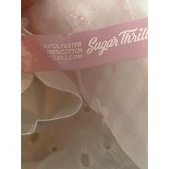 Sugar Thrillz Dolls Kill Pink Organza Eyelet Puff Sleeve Mini Dress AST240943 S