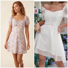 Altar&rsquo;d state Bundle Of 2 Dresses Floral Print And White Dress size small