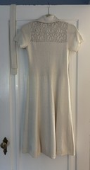 Vintage Ivory St. John Knit Dress Rare Knit Detailing Small Size Gorgeous