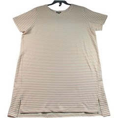 Buffalo Shirt Dress Womens Size XXL Pink White Striped Short Sleeve New