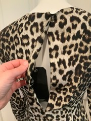 rag & bone Gray Brown Black « Short Leopard Dress » Silk Shift, Size 4, NWT!