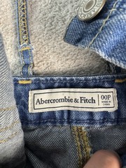 Abercrombie & Fitch Denim Dress Womens 00P Button Front Pinafore Overall Mini