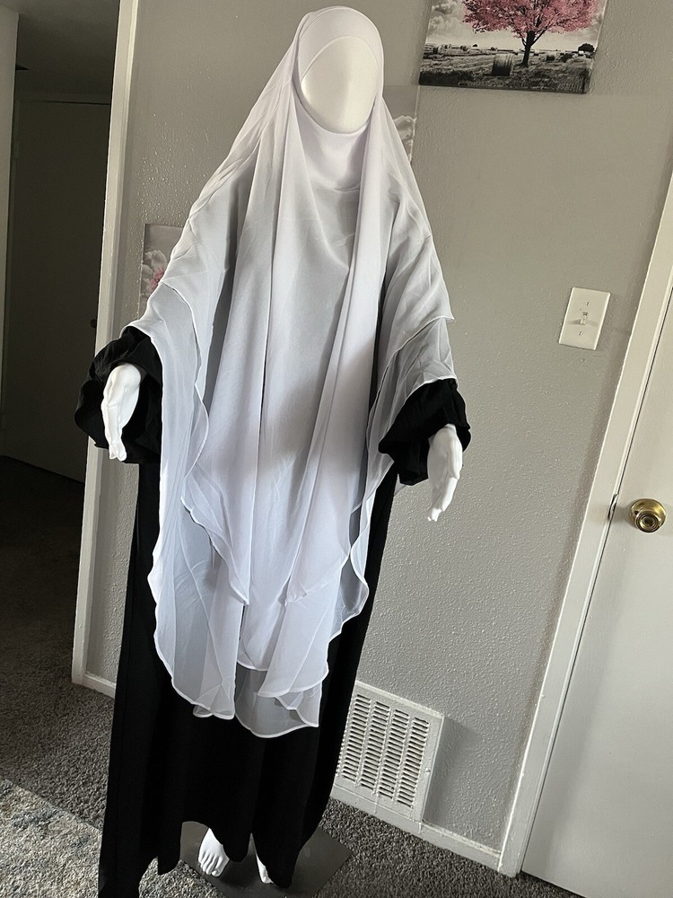 Two Layers KhimarWith Batwing Sleeve Dress,Khimar, Niqab,Hijab, Jilbab,حجاب،نقاب