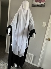 Two Layers KhimarWith Batwing Sleeve Dress,Khimar, Niqab,Hijab, Jilbab,حجاب،نقاب